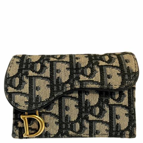 Dior oblique cheap saddle card holder